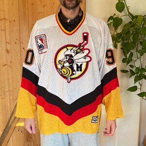 Custom made Pittsburgh Hornets with NFL Steelers TJ Watt 90 hockey jersey